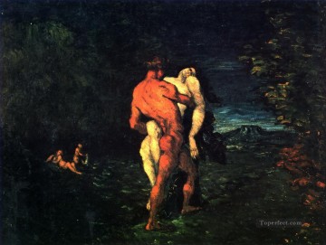Paul Cezanne Painting - The Abduction Paul Cezanne